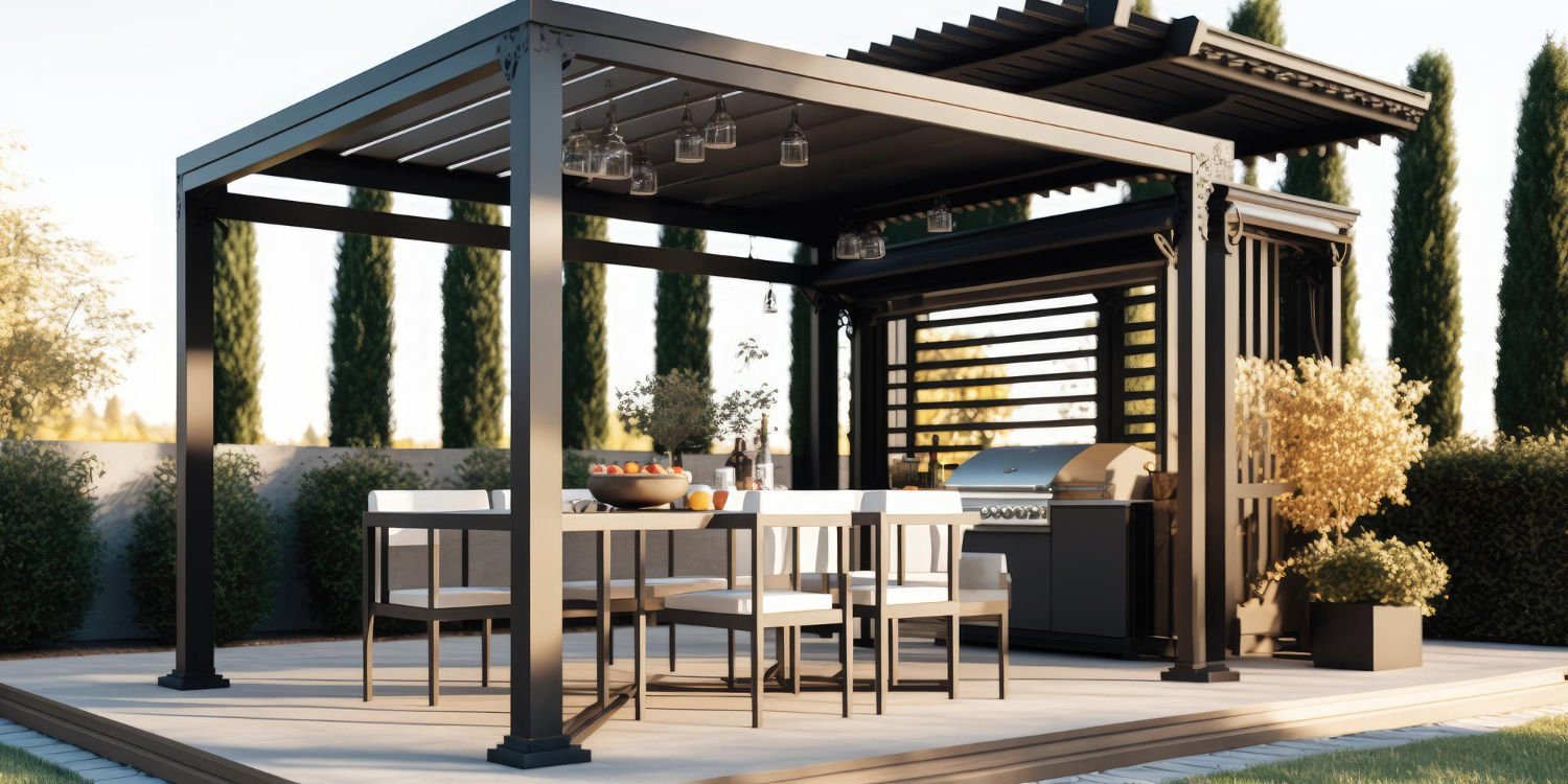 פרגולה למטבח חוץ