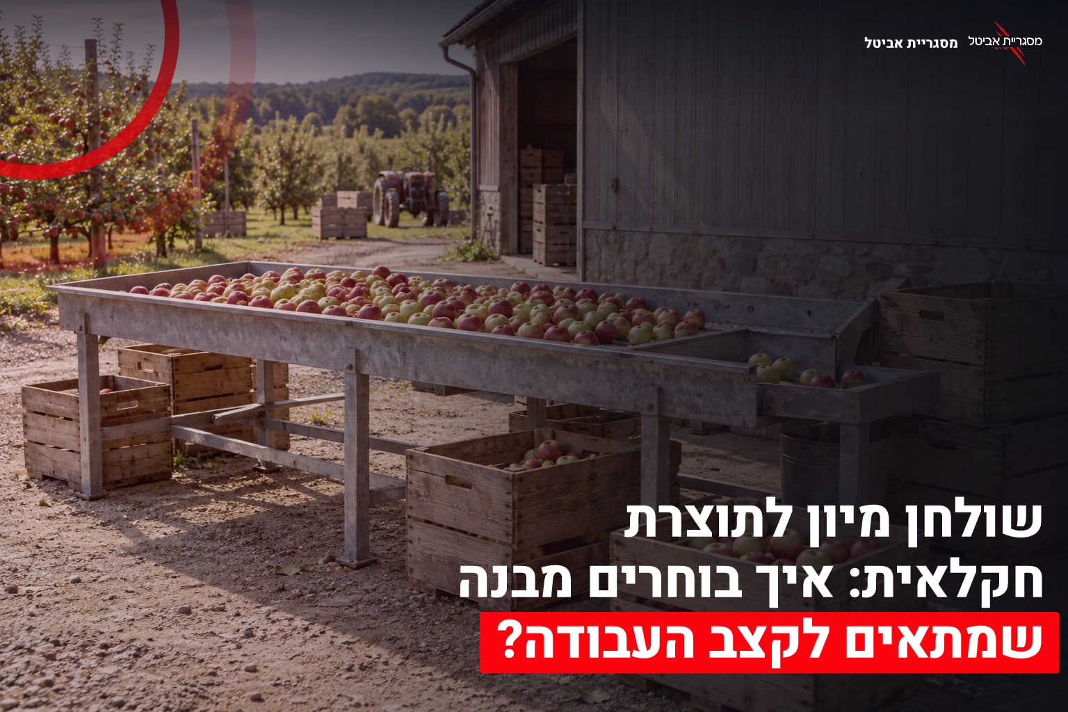 שולחן מיון חקלאי
